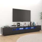 vidaXL TV-bänk med LED-belysning svart högglans 260x35x40 cm