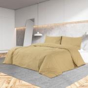 vidaXL Bäddset taupe 200x220 cm bomull