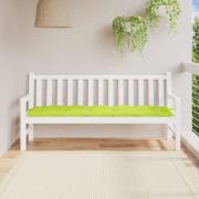 vidaXL Bänkdyna för trädgården ljusgrön 180x50x7 cm oxfordtyg