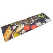 vidaXL Köksmatta maskintvättbar vin & middag 45x150 cm sammet