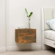 vidaXL Sängbord rökfärgad ek 40x30x30 cm konstruerat trä