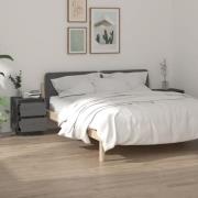 vidaXL Sängbord 2 st grå 40x35x50 cm massiv furu