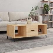 vidaXL Soffbord sonoma-ek 102x50x40 cm konstruerat trä