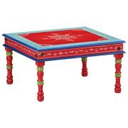 vidaXL Soffbord röd handmålat massivt mangoträ