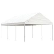 vidaXL Paviljong med tak vit 6,69x4,08x3,22 m polyeten