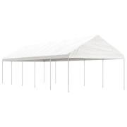 vidaXL Paviljong med tak vit 11,15x4,08x3,22 m polyeten