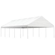 vidaXL Paviljong med tak vit 11,15x5,88x3,75 m polyeten