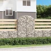 vidaXL Gabion bågformad 100x30x140/160 cm galvaniserat järn