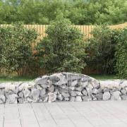 vidaXL Gabion bågformad 300x50x40/60 cm galvaniserat järn