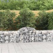 vidaXL Gabion bågformad 200x50x60/80 cm galvaniserat järn