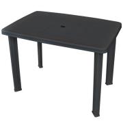 vidaXL Trädgårdsbord antracit 101x68x72 cm plast