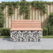 vidaXL Trädgårdsbänk gabion-design 103x70x65 cm massivt douglasträ