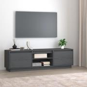 vidaXL Tv-bänk grå 140x35x40 cm massiv furu