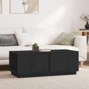 vidaXL Soffbord svart 110x50x40 cm massiv furu