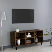 vidaXL Tv-bänk med metallben sonoma-ek 103,5x30x50 cm