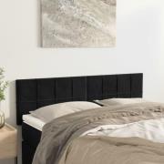 vidaXL Sänggavlar svart 144x5x78/88 cm sammet