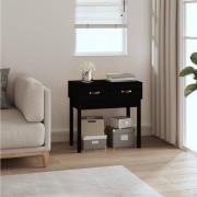 vidaXL Konsolbord svart 76,5x40x75 cm massiv furu