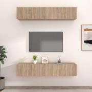 vidaXL Tv-skåp 4 delar sonoma-ek 80x30x30 cm konstruerat trä