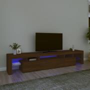 vidaXL Tv-bänk med LED-belysning brun ek 215x36,5x40 cm