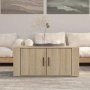 vidaXL Soffbord sonoma-ek 80x50x36 cm konstruerat trä