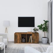 vidaXL Tv-bänk rökfärgad ek 100x35x40 cm konstruerat trä