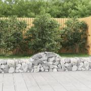 vidaXL Gabion bågformad 10 st 200x30x40/60 cm galvaniserat järn