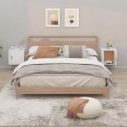 vidaXL Väggmonterade sängbord 2 st vit 50x30x47 cm