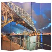 vidaXL Hopfällbar rumsavdelare Sydney Harbour Bridge 200x170 cm