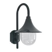 vidaXL Vägglampa för trädgård E27 42 cm aluminium mörkgrön