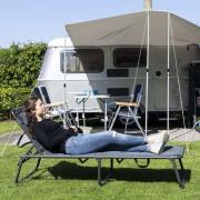 Campart Travel Hopfällbar campingstol Ancona antracit 200x67x35cm