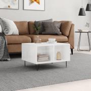 vidaXL Soffbord vit högglans 60x50x36,5 cm konstruerat trä