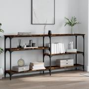 vidaXL Avlastningsbord rökfärgad ek 160x29x75 cm konstruerat trä