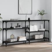 vidaXL Konsolbord svart 160x29x75 cm konstruerat trä