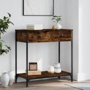 vidaXL Avlastningsbord rökfärgad ek 75x34,5x75 cm konstruerat trä