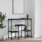 vidaXL Konsolbord svart 89,5x28x76 cm konstruerat trä