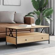 vidaXL Soffbord sonoma-ek 100x51x45 cm konstruerat trä