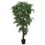 vidaXL Konstväxt mangoträd 600 blad 150 cm grön