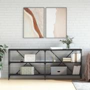 vidaXL Konsolbord svart 180x30x75 cm konstruerat trä och järn