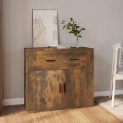 vidaXL Förvaringsskåp rökfärgad ek 80x33x70 cm konstruerat trä