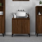 vidaXL Tvättställsskåp brun ek 58x33x60 cm konstruerat trä