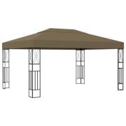 vidaXL Paviljong 3x4 m taupe tyg