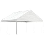 vidaXL Paviljong med tak vit 4,46x5,88x3,75 m polyeten