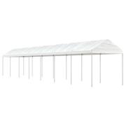 vidaXL Paviljong med tak vit 15,61x2,28x2,69 m polyeten