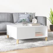 vidaXL Soffbord vit 80x80x36,5 cm konstruerat trä
