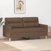 vidaXL 2-sitssoffa brun 140 cm tyg