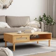 vidaXL Soffbord SENJA rottinglook brun 100x55x33 cm massivt trä