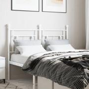 vidaXL Huvudgavel metall vit 120 cm