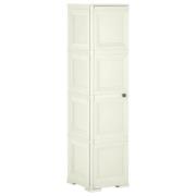 vidaXL Plastskåp 40x43x164 cm träimitation vaniljvit