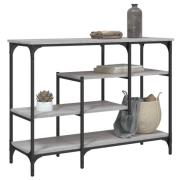 vidaXL Konsolbord med hyllor grå sonoma 100x35x75 cm