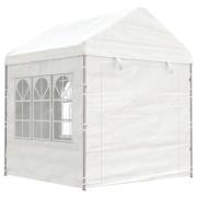 vidaXL Paviljong med tak vit 2,28x2,23x2,69 m polyeten